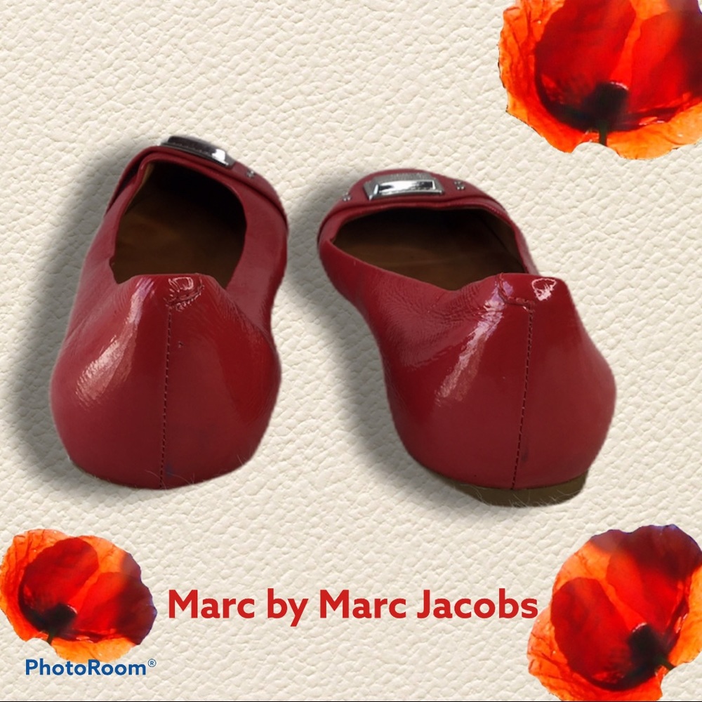 Marc by Marc Jacobs Red Logo Ballet Flats - Picture 5 of 8
